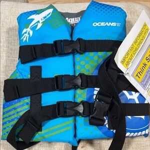 Aqua Kids Swim Vest - Blue and Green